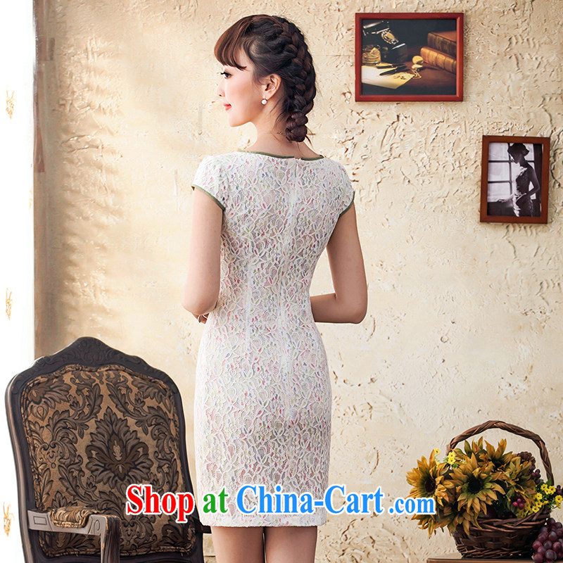 once and for all the proverbial hero summer fresh sweet lace dresses and stylish beauty popular European root yarn stitching girls skirt green 2 XL, fatally jealous once and for all, and, on-line shopping