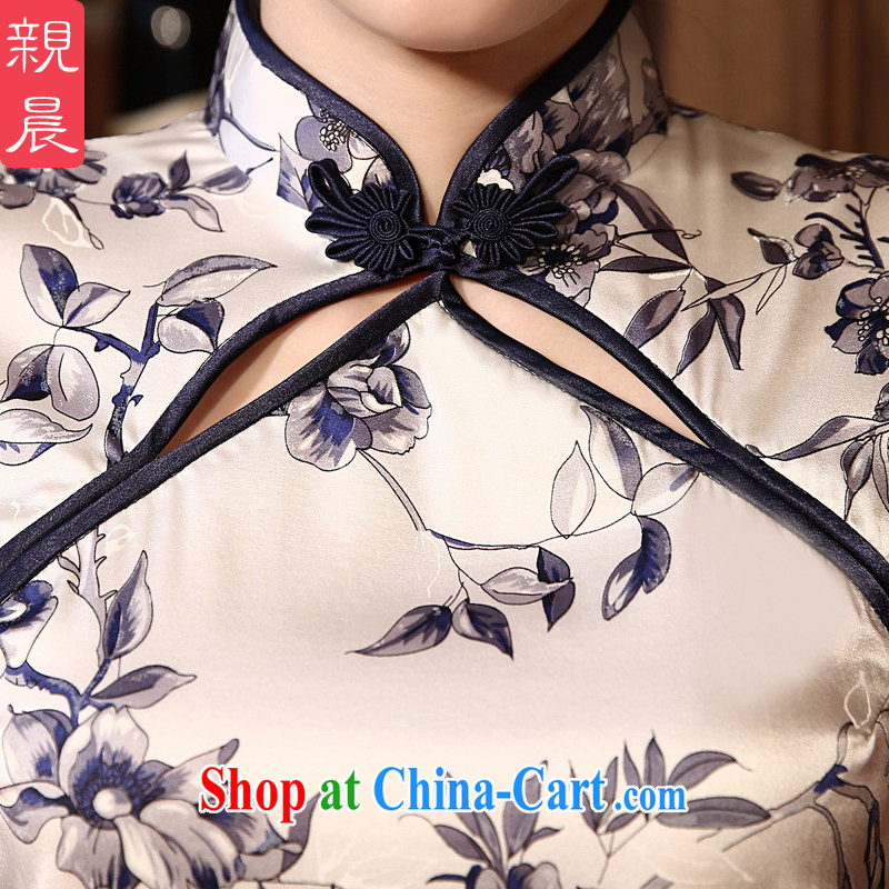 pro-am 2015 new spring and summer sauna silk daily retro silk cultivation and stylish improved short cheongsam high short 2 XL - 20 Day Shipping, the pro-am, shopping on the Internet