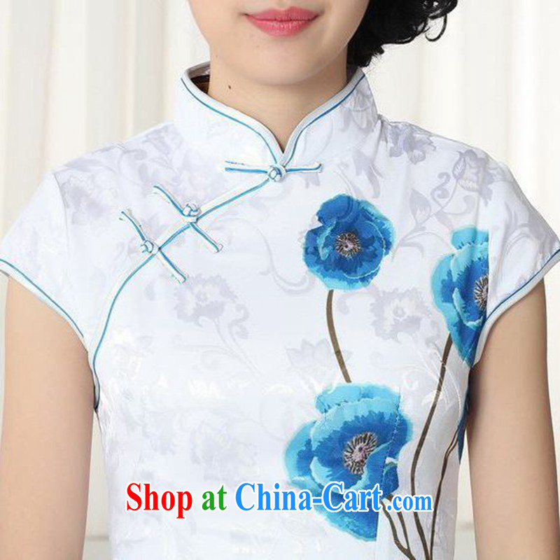 According to fuser new female Chinese improved cheongsam dress lady stylish jacquard cotton cultivation short Chinese qipao dress LGD/D #0292 figure 2 XL, fuser, and shopping on the Internet