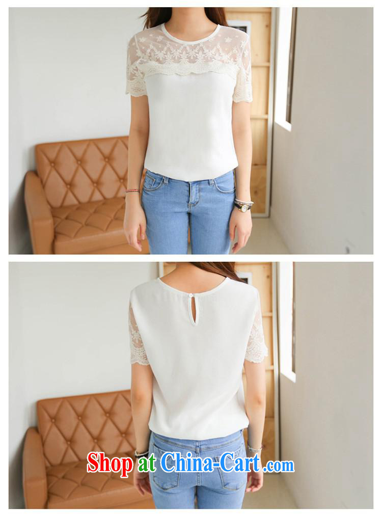 Ya-ting store small fresh blouses girls exposed shoulder snow woven shirts Korean lace short sleeve woven snow summer T 桖 white XL pictures, price, brand platters! Elections are good character, the national distribution, so why buy now enjoy more preferential! Health