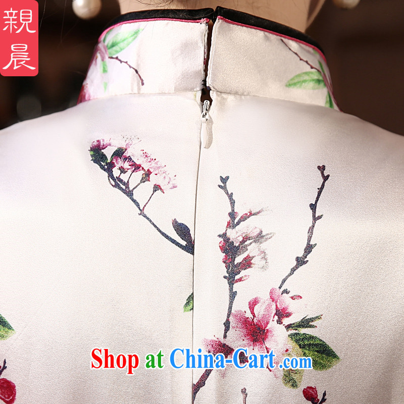 pro-am 2015 spring and summer new sauna silk retro upscale short cultivating improved modern day Silk Cheongsam short L, and the pro-am, and shopping on the Internet