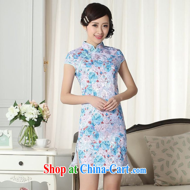 According to fuser new female Ethnic Wind improved Chinese qipao dress is a tight beauty short Chinese qipao dress LGD/D #0291 figure 2 XL pictures, price, brand platters! Elections are good character, the national distribution, so why buy now enjoy more preferential! Health