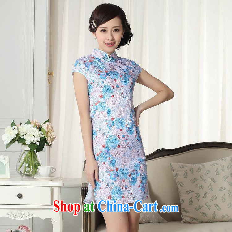 According to fuser new female Ethnic Wind improved Chinese qipao dress is a tight beauty short Chinese qipao dress LGD/D #0291 figure 2 XL pictures, price, brand platters! Elections are good character, the national distribution, so why buy now enjoy more preferential! Health
