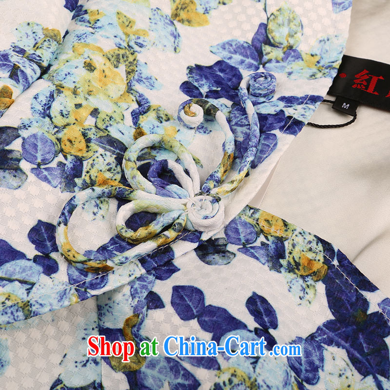 once and for all and fatally jealous Jasmine 香片 2015 new summer stamp dresses and elegant and stylish beauty short skirt blue 2 XL, fatally jealous once and for all, and shopping on the Internet