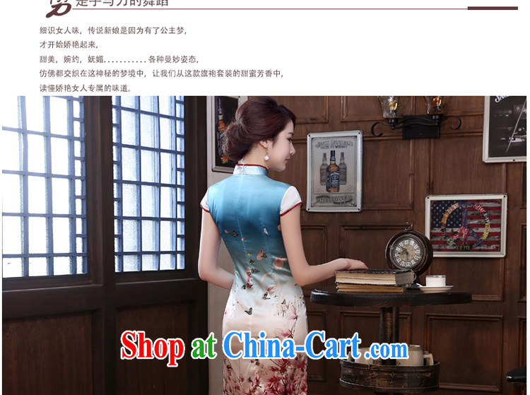 pro-am 2015 New Silk Dresses summer dresses female short daily sauna Silk Cheongsam dress improved stylish short 2 XL pictures, price, brand platters! Elections are good character, the national distribution, so why buy now enjoy more preferential! Health