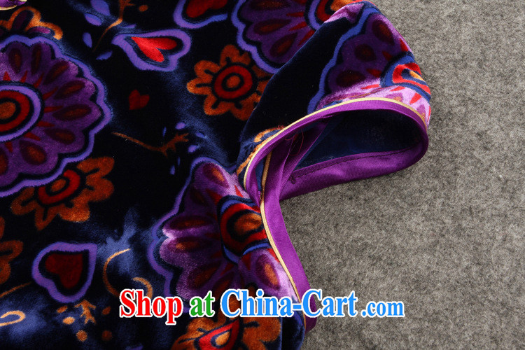 Still, the 2015 summer new, older mother ethnic wind Silk Velvet short-sleeve beauty aura purple cheongsam XXL pictures, price, brand platters! Elections are good character, the national distribution, so why buy now enjoy more preferential! Health