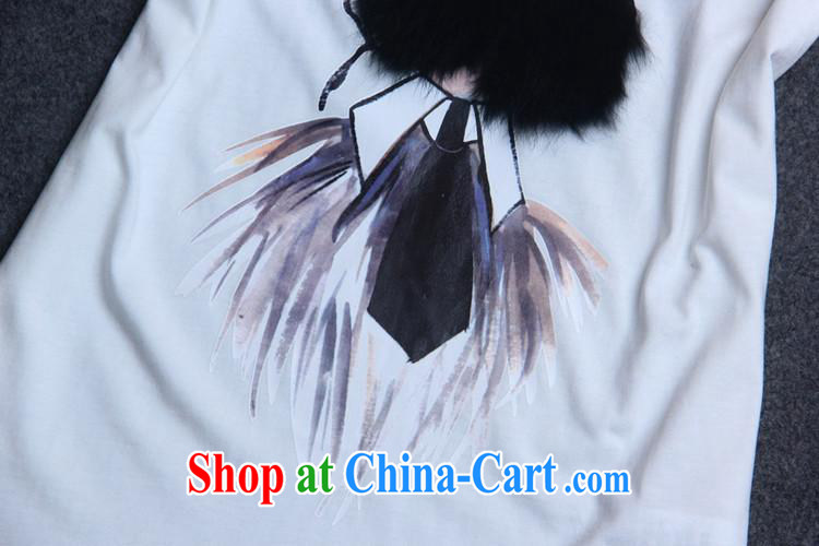 Black butterfly summer new, cute Fox hair cool Eve round-collar short-sleeve female T shirts summer girls T-shirt Y 37,415 black L pictures, price, brand platters! Elections are good character, the national distribution, so why buy now enjoy more preferential! Health