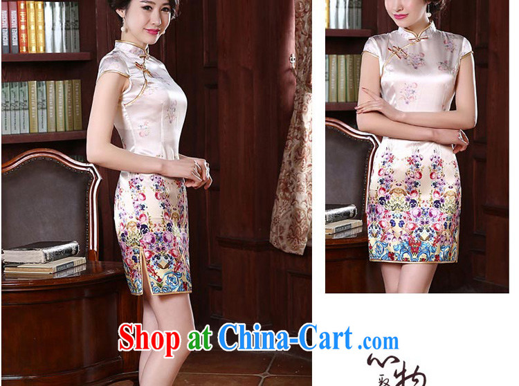 pro-am 2015 new day spring and summer sauna silk stylish improved short silk upscale antique dresses beauty short M - 10 Day Shipping pictures, price, brand platters! Elections are good character, the national distribution, so why buy now enjoy more preferential! Health