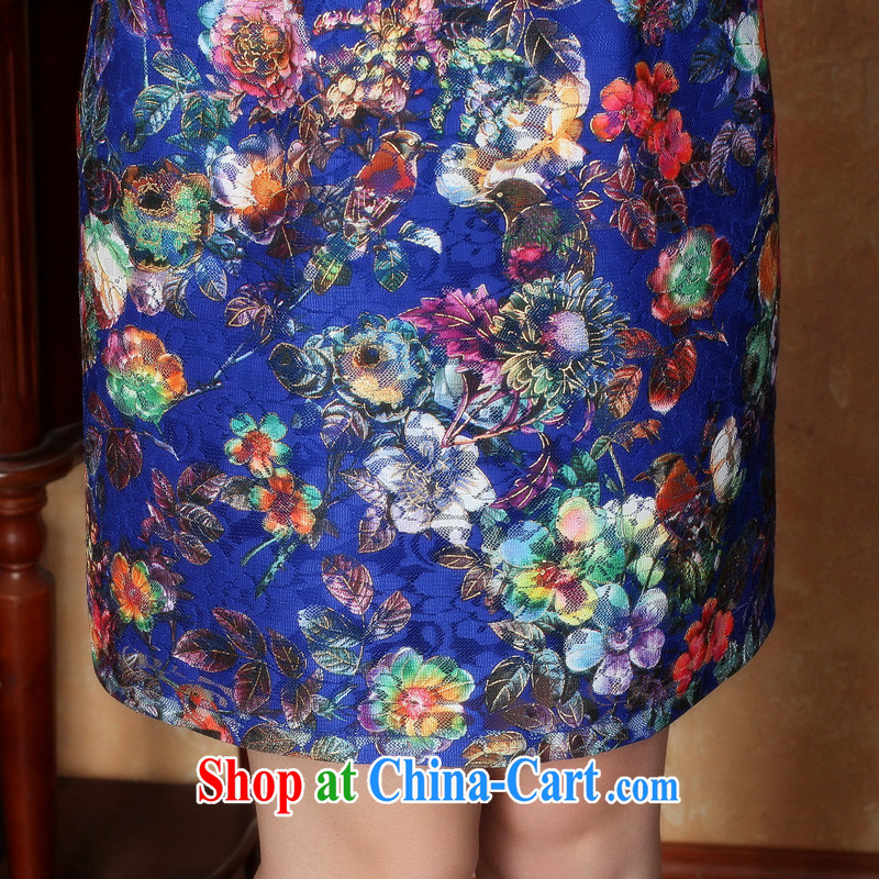 The cross-sectoral leaves her surplus new retro lace cheongsam dress Ethnic Wind stylish improved cheongsam daily Y L M 5122, Yee-Windsor, shopping on the Internet