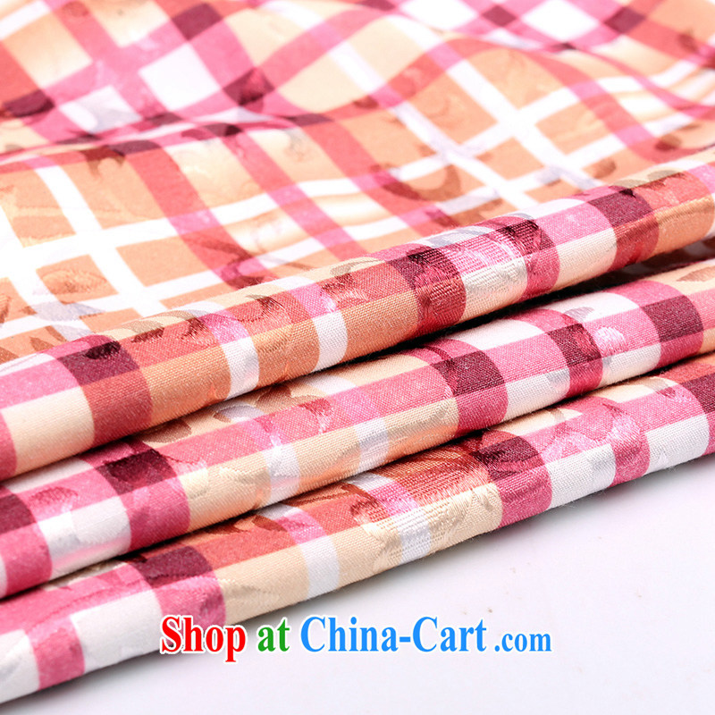 once and for all and fatally jealous Rosemary lace to spell color woven plaid new cheongsam dress 2015 summer dresses skirt pink XL, fatally jealous once and for all, and, shopping on the Internet