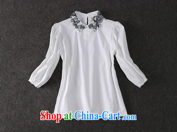 Ya-ting store as soon as possible elections 2015 spring and summer new women fashion in Europe and America, blasting for the Pearl River Delta (PRD 100a cotton shirt white L pictures, price, brand platters! Elections are good character, the national distribution, so why buy now enjoy more preferential! Health