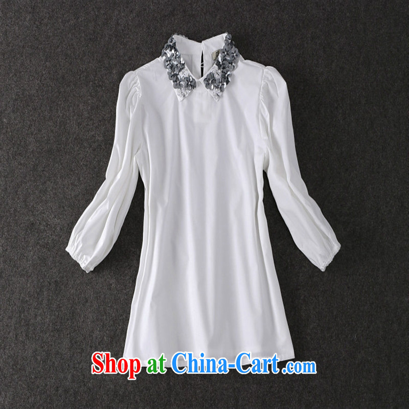 Ya-ting store as soon as possible elections 2015 spring and summer new women in Europe and America with stylish and explosive, for the Pearl River Delta (PRD 100a cotton T-shirt white L, blue rain bow, and shopping on the Internet