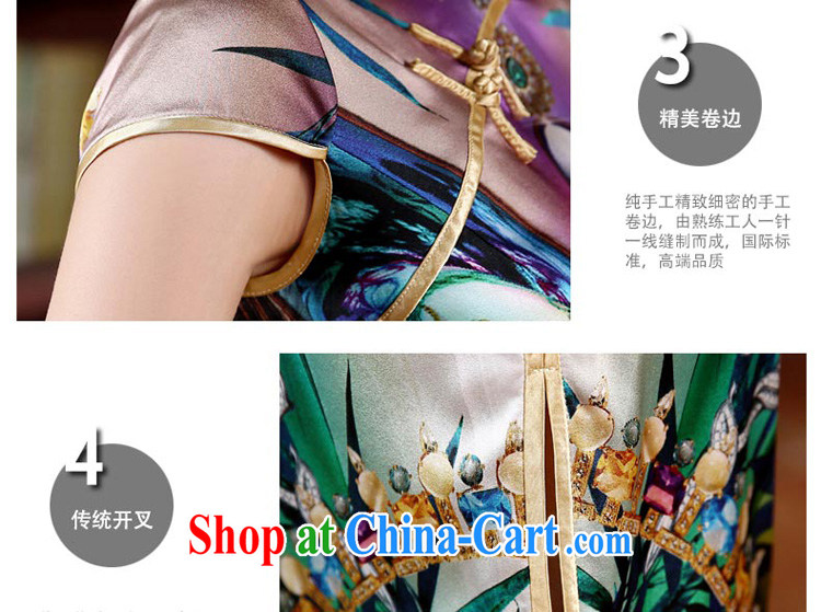 pro-am 2015 new spring and summer sauna silk daily retro beauty short, high quality silk stylish improved cheongsam short 2 XL pictures, price, brand platters! Elections are good character, the national distribution, so why buy now enjoy more preferential! Health