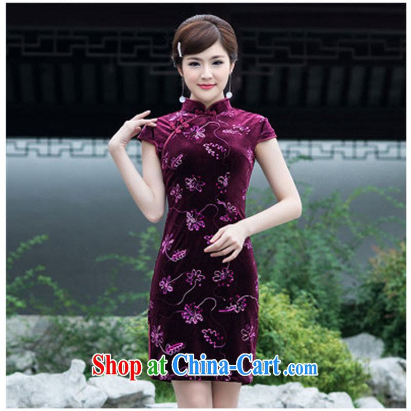 A short, plush robes cultivating graphics thin everyday dress, older Autumn and Winter load photo show the clothing blue XXL/waist 2 feet 3, adfenna, shopping on the Internet
