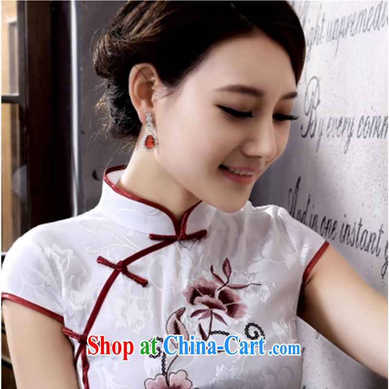 short summer dresses day dresses improved stylish embroidered dresses summer 2015 new short-sleeved Ethnic Wind butterflies size is tight/recommend a code, adfenna, shopping on the Internet