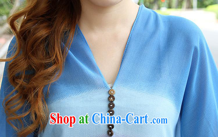 Qin Qing store real-time a pregnant women - New V collar styling suits the code snow woven shirt blue large code XL pictures, price, brand platters! Elections are good character, the national distribution, so why buy now enjoy more preferential! Health