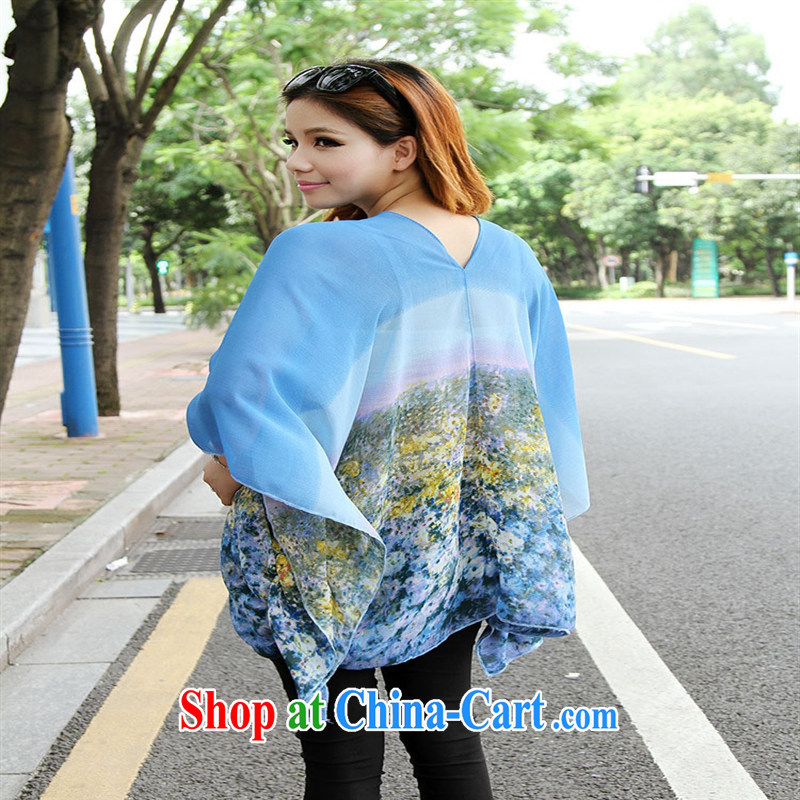 Qin Qing store real-time a pregnant women - New V collar styling suits the code snow woven shirt blue large code XL, GENYARD, shopping on the Internet