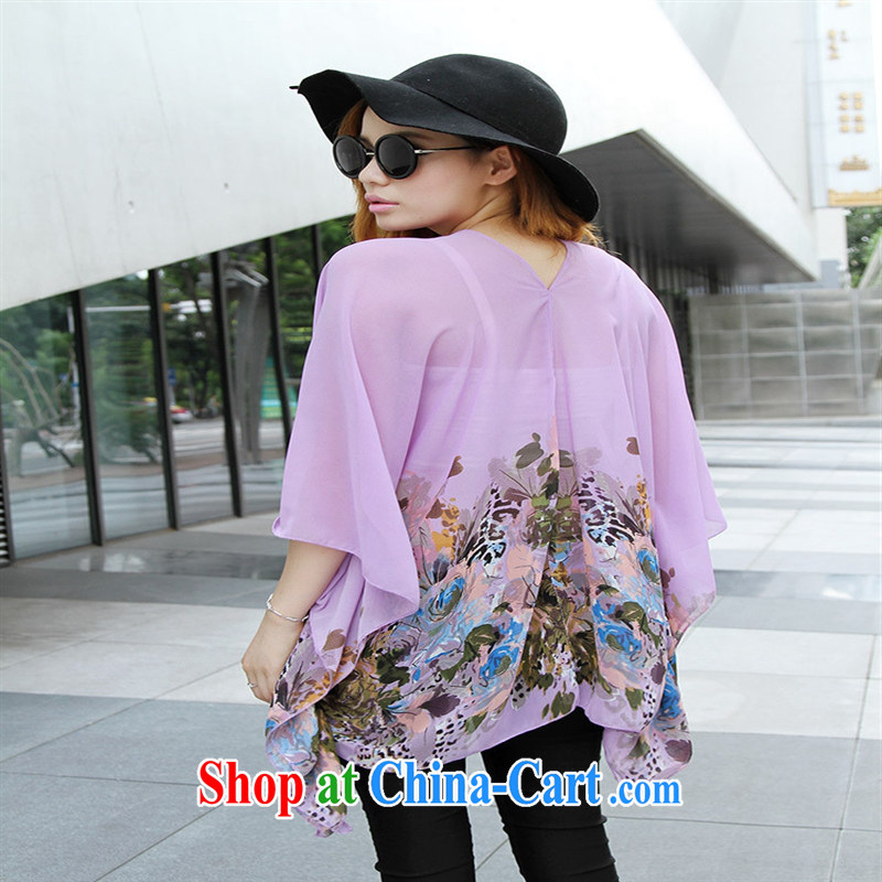 Qin Qing store real-time a pregnant women - New Products V collar styling suits the code snow woven shirts violet large code XL, GENYARD, online shopping