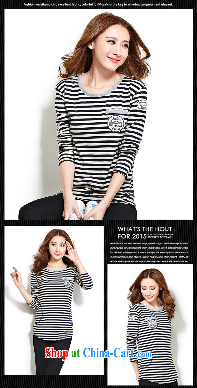 Qin Qing store #real-time concept 2015 spring Korean round-collar streaks the code female T-shirts female new loose cotton female T pension red 2 XL pictures, price, brand platters! Elections are good character, the national distribution, so why buy now enjoy more preferential! Health