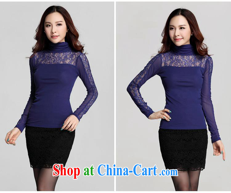 Qin Qing store (only) Autumn and the New Korean high-collar long-sleeved Web yarn hot drill a solid color T-shirt women T-shirt purple XXXL pictures, price, brand platters! Elections are good character, the national distribution, so why buy now enjoy more preferential! Health