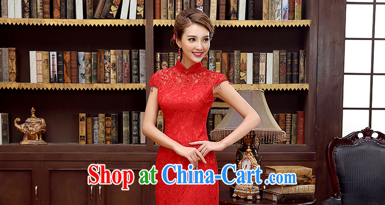 Honey, bride 2015 new short and long dresses, bride toast wedding dress uniform red lace improved Palace the Code Red outfit long XXL pictures, price, brand platters! Elections are good character, the national distribution, so why buy now enjoy more preferential! Health
