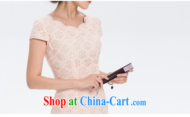 Once Mephidross fatally jealous Ms Audrey EU lace cheongsam dress retro elegant qipao skirts 2014 summer improved stylish beauty pink L pictures, price, brand platters! Elections are good character, the national distribution, so why buy now enjoy more preferential! Health