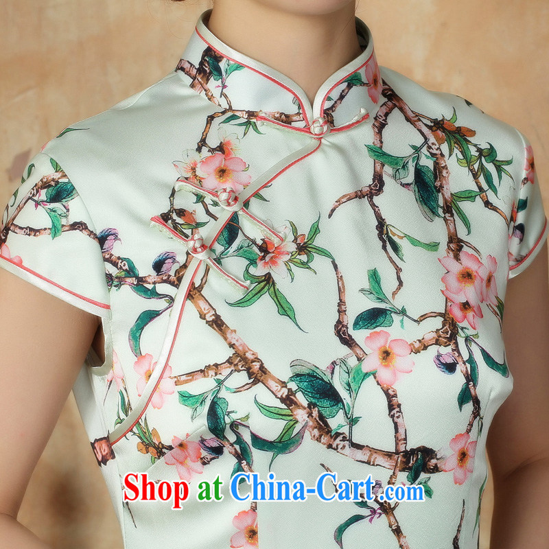 The absence of her dream new improved cheongsam daily summer short-sleeve and collar cheongsam dress Y C green (5126 ) XL, cross-sectoral, and Elizabeth, and shopping on the Internet