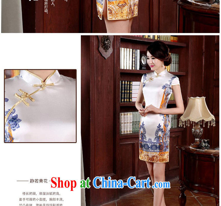 pro-am 2015 new day spring and summer sauna silk upscale retro short, cultivating improved stylish Silk Cheongsam short XL pictures, price, brand platters! Elections are good character, the national distribution, so why buy now enjoy more preferential! Health