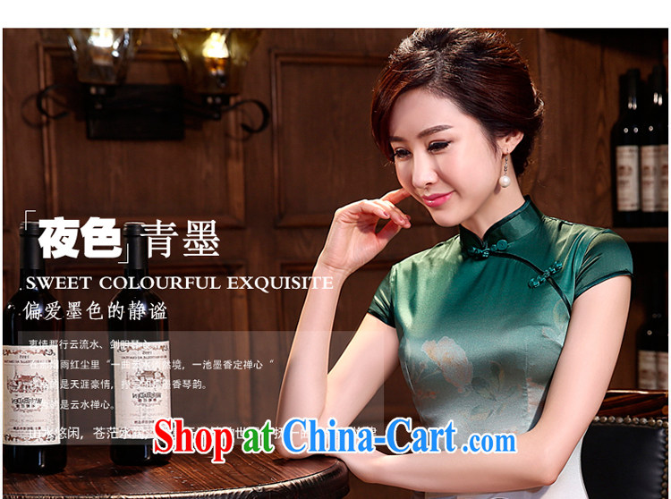 pro-am 2015 new spring and summer daily sauna silk exclusive beauty fashion improved short silk retro dresses short 3 XL pictures, price, brand platters! Elections are good character, the national distribution, so why buy now enjoy more preferential! Health