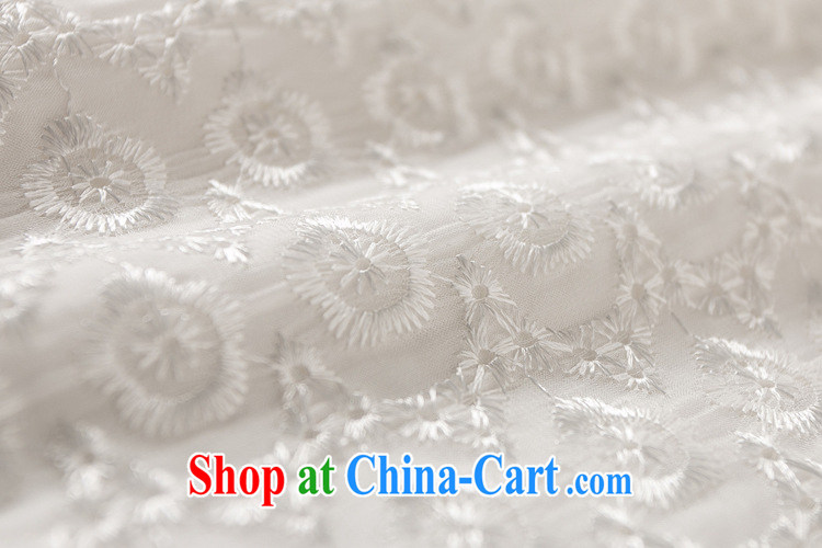 Still, the Summer 2015 new Chinese qipao dress snowflake embroidered sleeveless white aura, short-day dresses white L pictures, price, brand platters! Elections are good character, the national distribution, so why buy now enjoy more preferential! Health