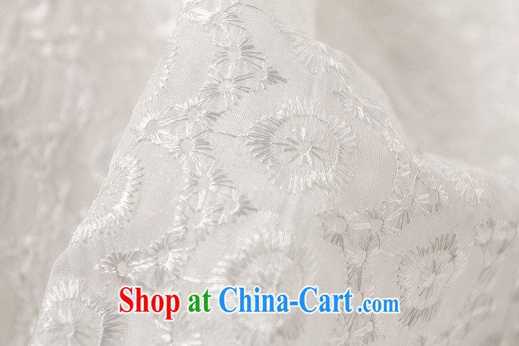 Still, the Summer 2015 new Chinese qipao dress snowflake embroidered sleeveless white aura, short-day dresses white L pictures, price, brand platters! Elections are good character, the national distribution, so why buy now enjoy more preferential! Health