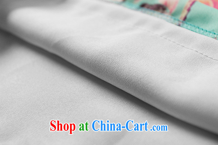 She made the 2015 summer new cheongsam dress, older mothers with high stamp duty aura cheongsam dress light blue XXL pictures, price, brand platters! Elections are good character, the national distribution, so why buy now enjoy more preferential! Health