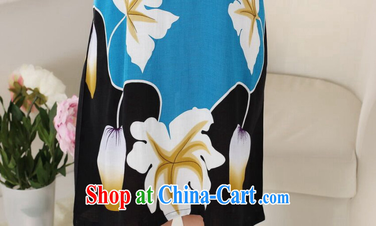 spend the summer with new female Chinese pajamas V collar hand-painted cotton, long, loose short-sleeved bathrobe dresses - A pickles green are code pictures, price, brand platters! Elections are good character, the national distribution, so why buy now enjoy more preferential! Health
