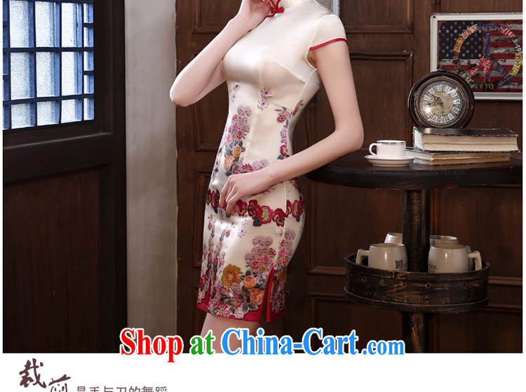 pro-am day 2015 new spring and summer high retro sauna beauty silk short improved stylish Silk Cheongsam short 2 XL - 7 day pictures, price, brand platters! Elections are good character, the national distribution, so why buy now enjoy more preferential! Health