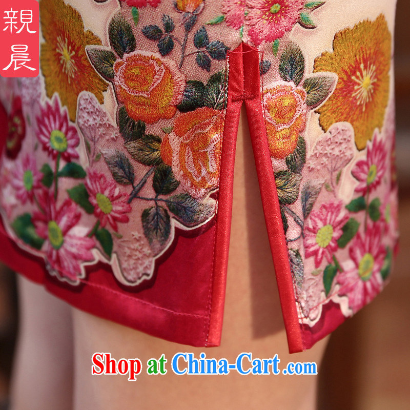 pro-am day 2015 new spring and summer high retro sauna beauty silk short improved stylish Silk Cheongsam short 2 XL - 7 day, and the pro-am, shopping on the Internet