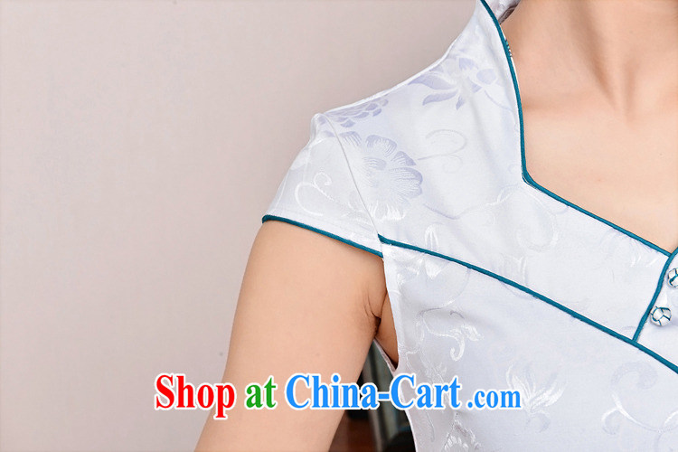 Hot beautiful lady embroidered dresses short 2015 new summer Chinese daily dress improved stylish dress style with white on two birds XXL pictures, price, brand platters! Elections are good character, the national distribution, so why buy now enjoy more preferential! Health