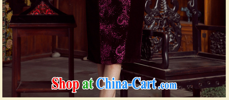 Princess spring and summer new sauna Silk Velvet hot, long-sleeved 7 cuffs, long dresses, women wine red 8XL pictures, price, brand platters! Elections are good character, the national distribution, so why buy now enjoy more preferential! Health