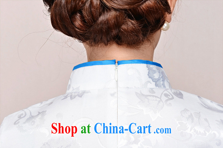 Hot beautiful lady 2015 spring and summer new, improved and stylish dresses daily short-sleeved beauty graphics thin ethnic wind cheongsam dress blue-collar, small bird figure XXL pictures, price, brand platters! Elections are good character, the national distribution, so why buy now enjoy more preferential! Health