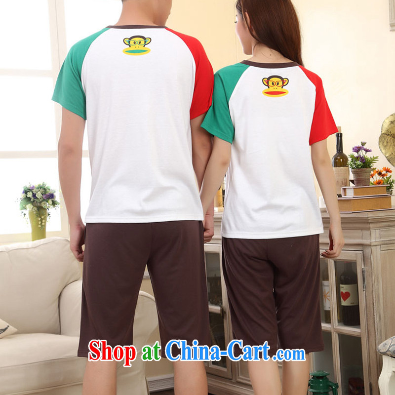 Badminton World new cotton short-sleeve kit pajamas big mouth monkey couples package loaded FA R 1013 6622 brown XL, badminton world, shopping on the Internet