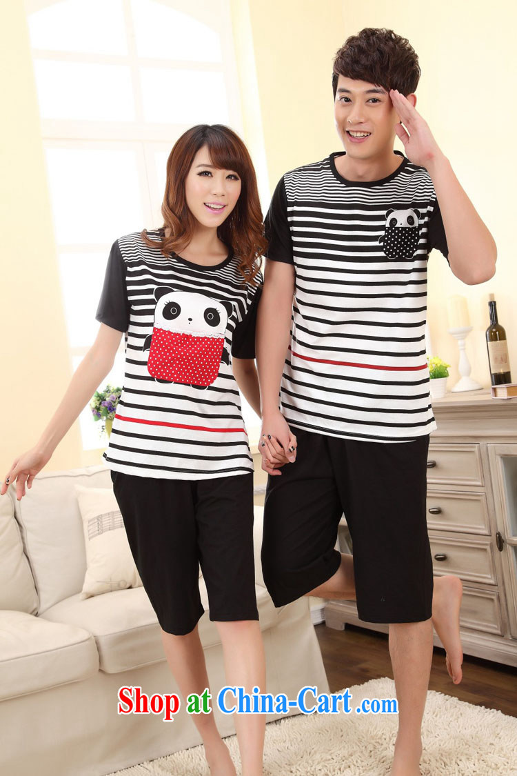 Badminton World new cotton short sleeve with black and white Panda couples replace pajamas clothes FA R 1013 6620 black XL pictures, price, brand platters! Elections are good character, the national distribution, so why buy now enjoy more preferential! Health