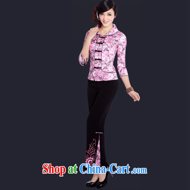 And, in accordance with modern improved small Tang 7 sub-cuff short daily retro Tang women LYE 021 pink package S, in accordance with (leyier), and, on-line shopping