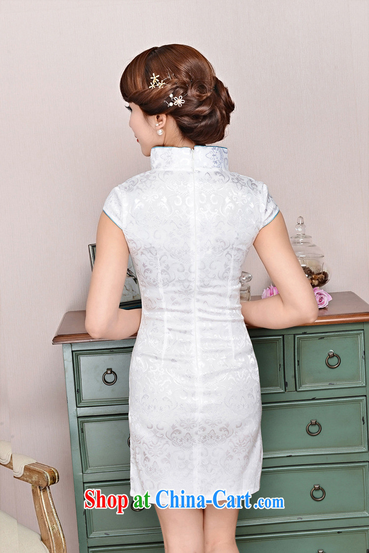 Hot beautiful lady 2015 summer National wind Phoenix embroidery red wedding dresses wedding dresses bridal toast clothing qipao spring short, Phoenix white orchids XXL pictures, price, brand platters! Elections are good character, the national distribution, so why buy now enjoy more preferential! Health