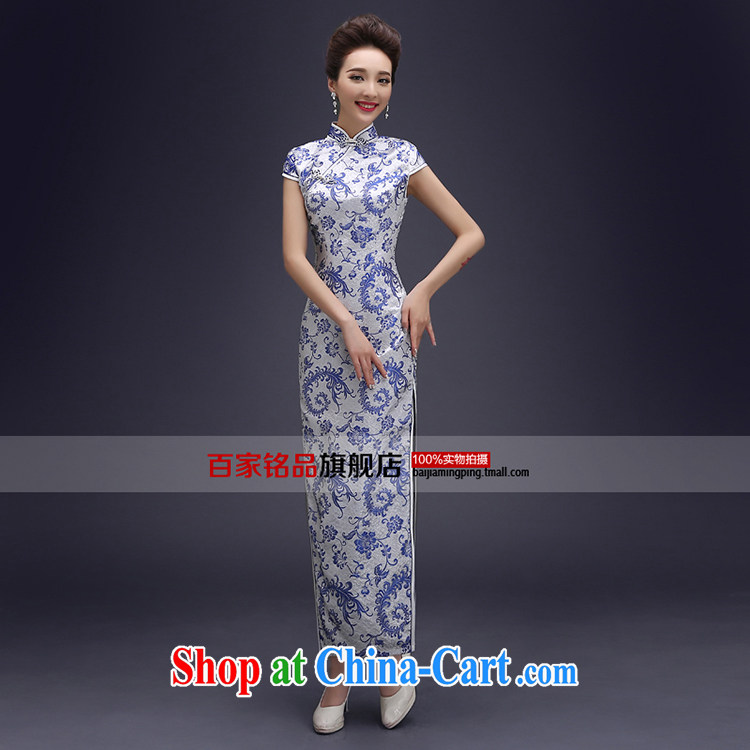Blue and white porcelain cheongsam dress spring 2015 new improved stylish daily long, the forklift truck cheongsam dress dresses beauty blue suit the forklift truck L pictures, price, brand platters! Elections are good character, the national distribution, so why buy now enjoy more preferential! Health