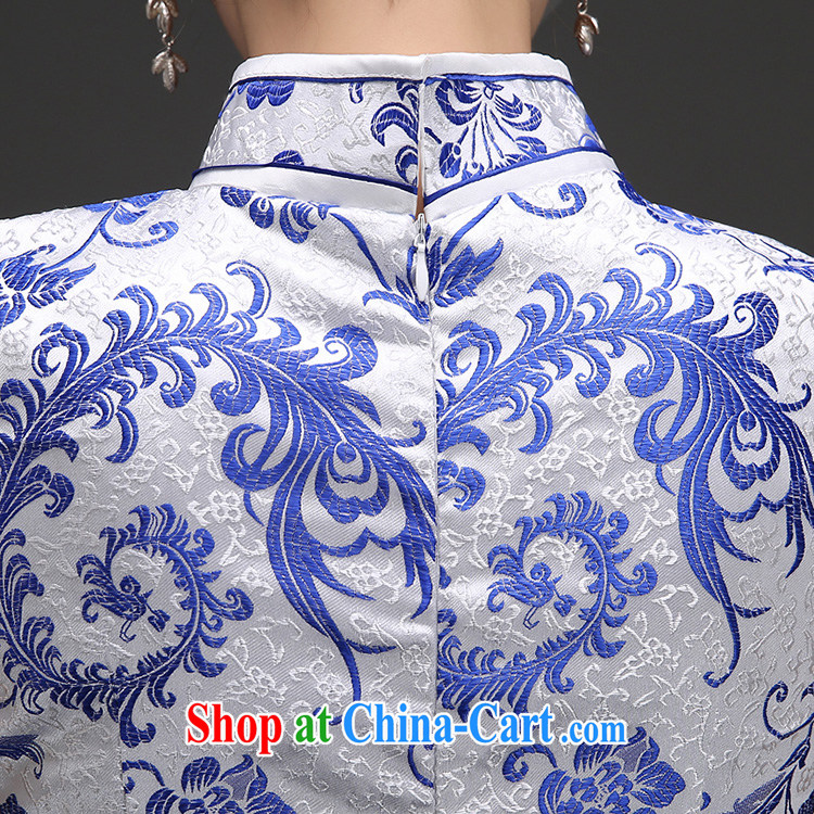 Blue and white porcelain cheongsam dress spring 2015 new improved stylish daily long, the forklift truck cheongsam dress dresses beauty blue suit the forklift truck L pictures, price, brand platters! Elections are good character, the national distribution, so why buy now enjoy more preferential! Health