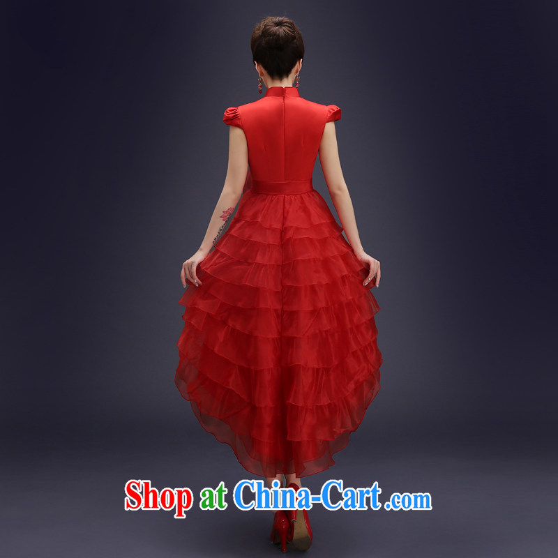 cheongsam dress spring 2015 new bridal dresses Chinese wedding toast service improved retro dresses short red red S, 100 Ka-ming, and shopping on the Internet