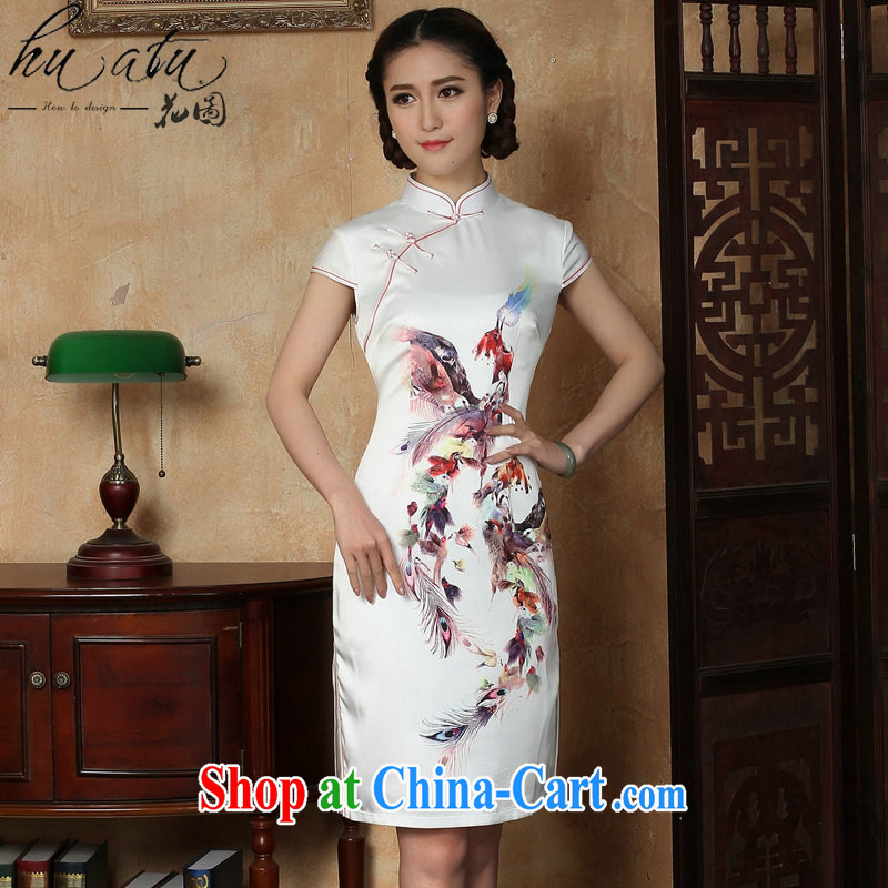 spend the summer new cheongsam dress Phoenix emulation, Chinese improved, for everyday elegant short cheongsam dress such as the color 2 XL
