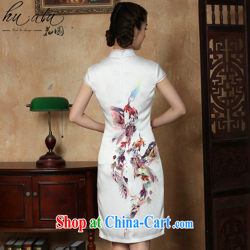 spend the summer new cheongsam dress Phoenix emulation, Chinese improved, for everyday elegant short cheongsam dress figure-color 2 XL, spend figure, and shopping on the Internet