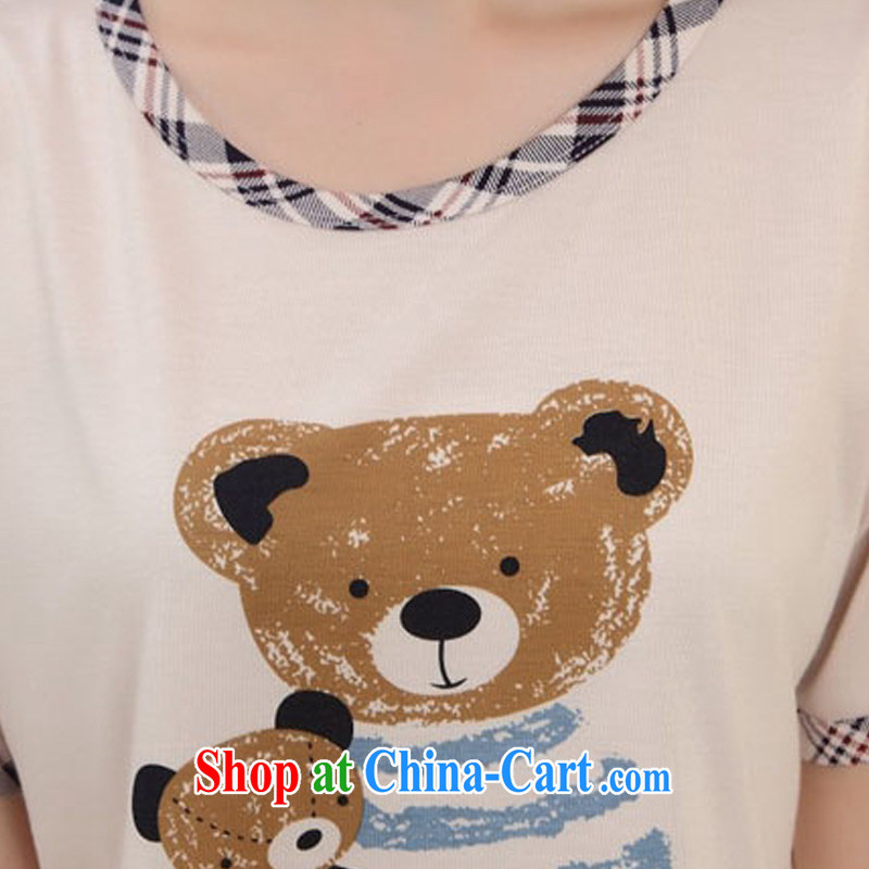 Badminton World new cotton short-sleeved size teddy bear couples package with pajamas clothes FA R 1013 6618 wine red L, badminton world, shopping on the Internet