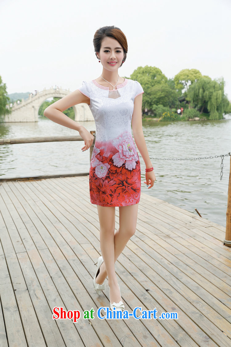 Ahn Hee's 2015 summer new women with elegance national snow woven dresses ladies dress cheongsam Chinese Dress red XXL pictures, price, brand platters! Elections are good character, the national distribution, so why buy now enjoy more preferential! Health