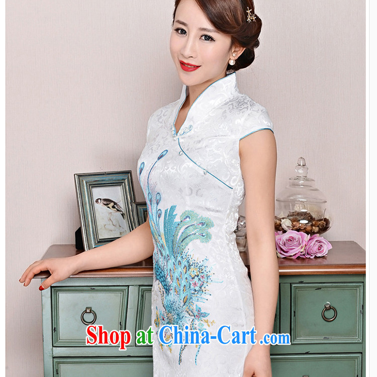 Refreshing new Ethnic Wind elegant low the forklift truck serving toast improved cheongsam dress summer T-shirt dresses female red phoenix spend M pictures, price, brand platters! Elections are good character, the national distribution, so why buy now enjoy more preferential! Health